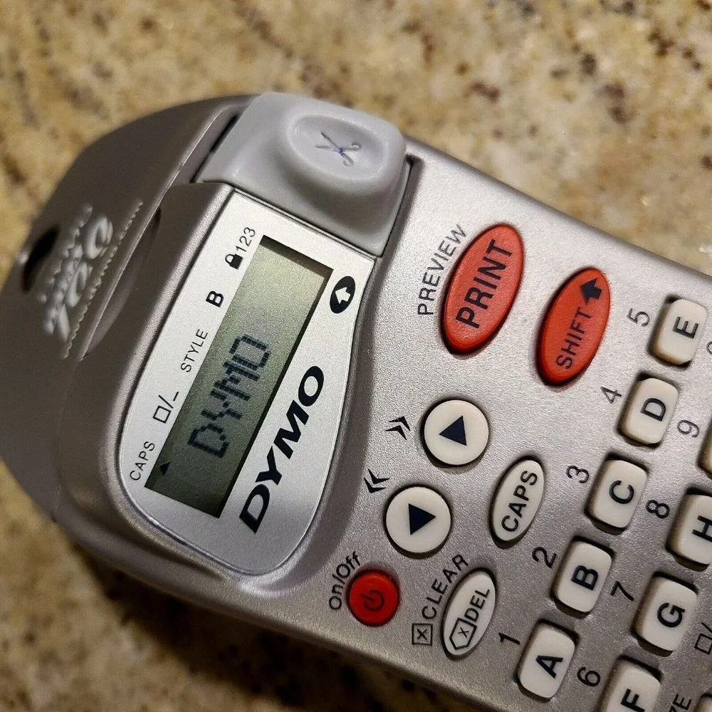 Dymo LetraTag Silver Handheld Labeler Maker Machine Portable Tested Works!